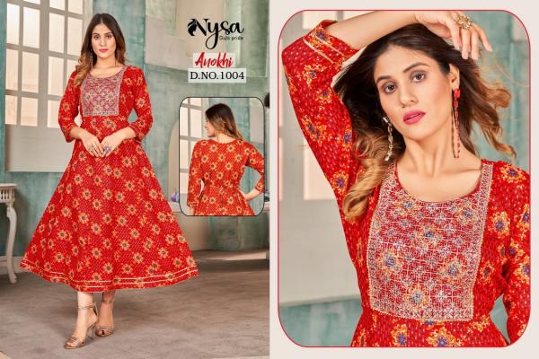 Nysa Anokhi semi Capsule Designer Anarkali Style kurti Collection